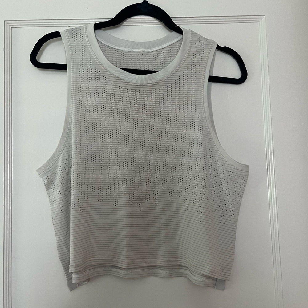 Lululemon white running tank top